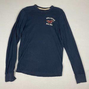 Hollister Malibu Men's Size XL Pullover Long Sleeve Crew Neck Sweatshirt Navy